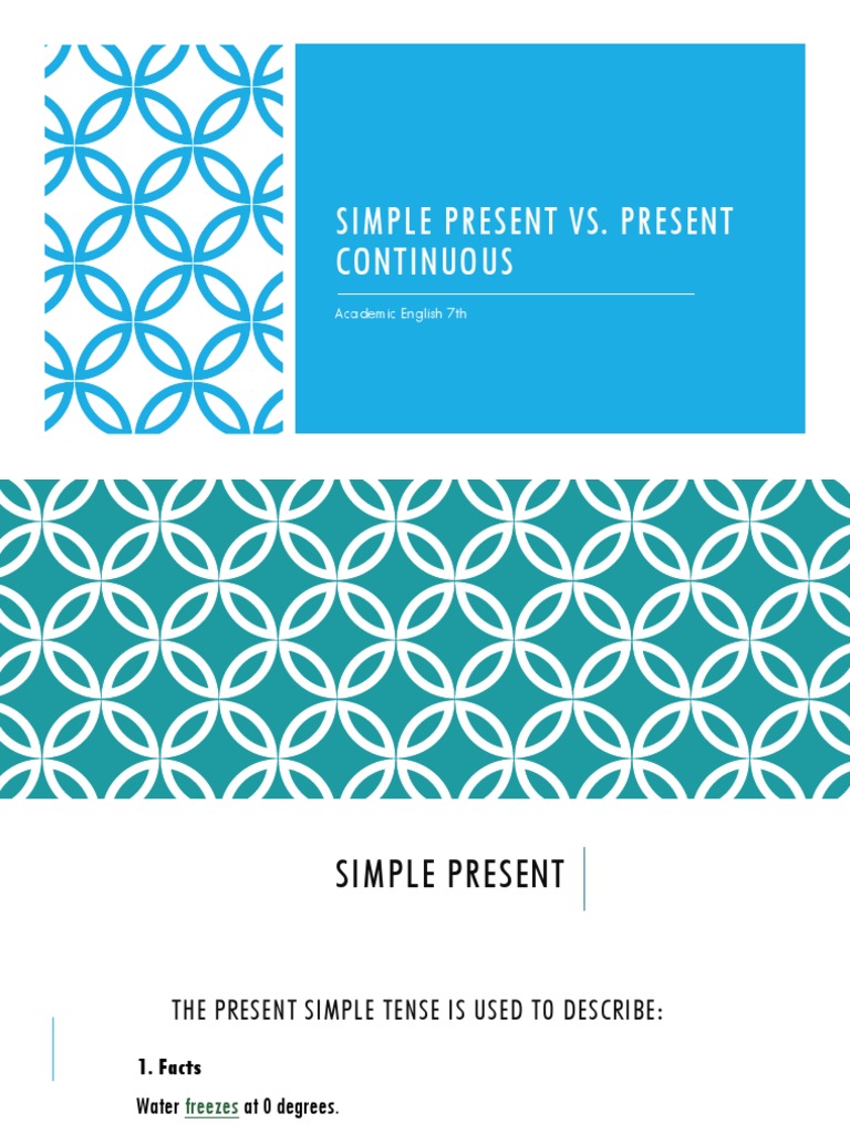 Simple Present vs. Present Continuous Guide | PDF | Verb | Linguistic ...