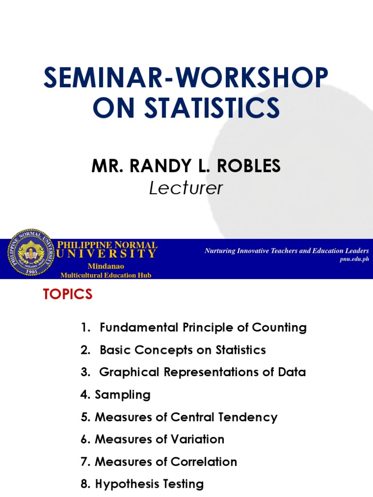 Online Statistics Refresher Workshop | PDF | Sampling (Statistics ...