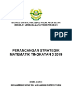 Pelan Strategik Sains Tingkatan 3 2019