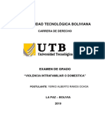 Violencia doméstica examen grado