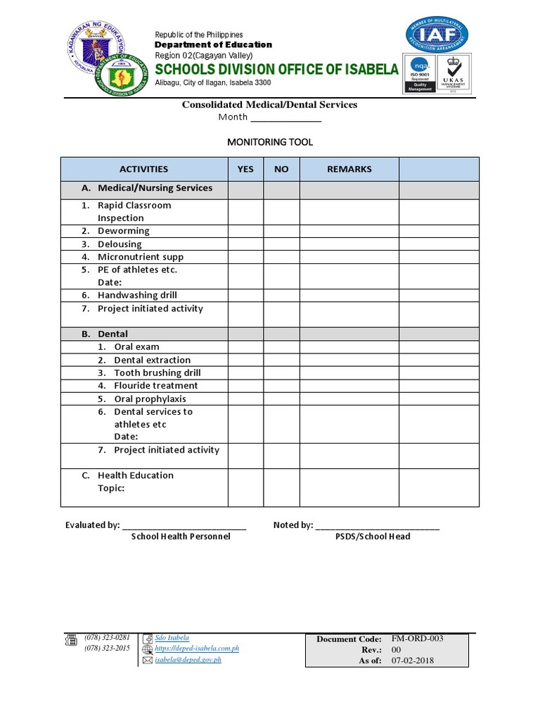 Schools Division Office of Isabela Consolidated Medical/Dental