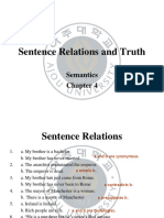 Sentence Relations and Truth