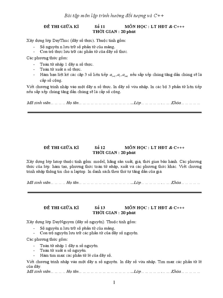 De Thi C Plus | PDF