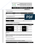 Ficha de Observación Al Docente de Aula - Ciclo II