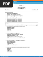 ICSE Board Class VIII Physics Sample Paper - 4: General Instructions