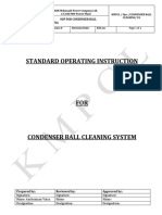 Standard Operating Instruction: Sop For Condenser Ball Cleaning