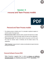 Personal and Team Process Models: Session - 5