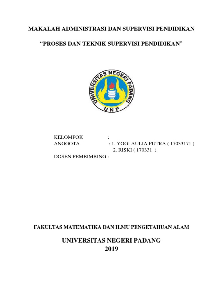 Makalah Adm Proses Dan Teknik Supervisi Pendidikan Docx