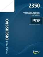 Dados Sobre Atual Reforma Trabalhista IPEA