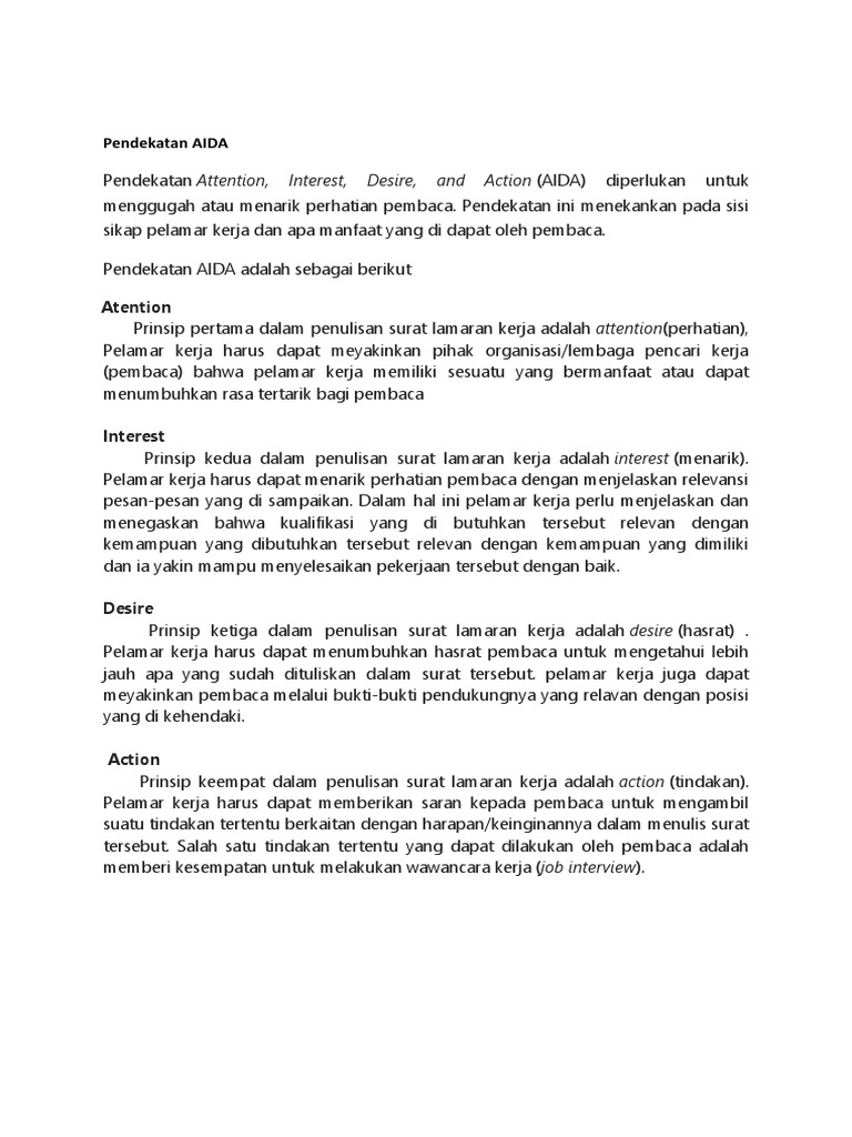 Download 78+ Contoh Surat Surat Lamaran Kerja Aida Terbaik Dan Terbaru