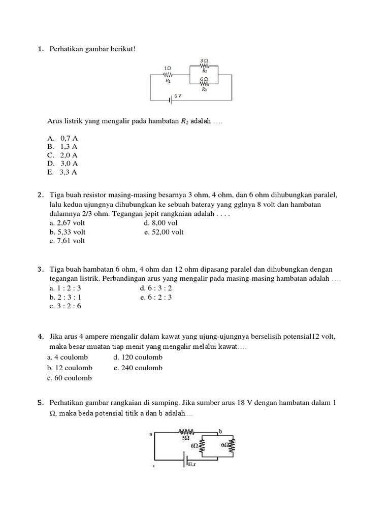 Soal Listrik Dinamis Kelas 9 dan 12 | PDF | Metode & Bahan Ajar