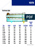 Screw Press Technical Data: Nominal Prod