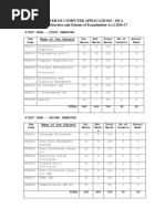 Master of Computer Applications - Mca Course Structure and Scheme of Examination W.E.F 2016-17