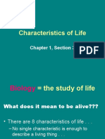 Characteristics of Life Updated