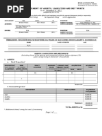 Sworn Statement of Assets, Liabilities and Net Worth