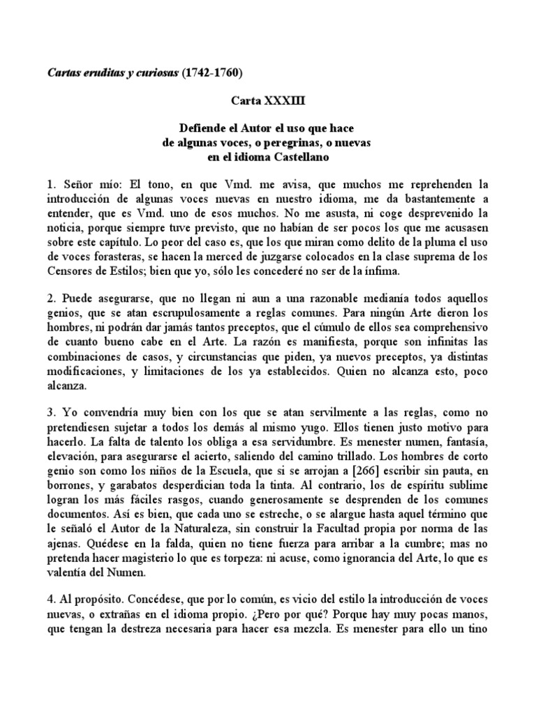 Cartas Eruditas y Curiosas PDF latín Aristóteles