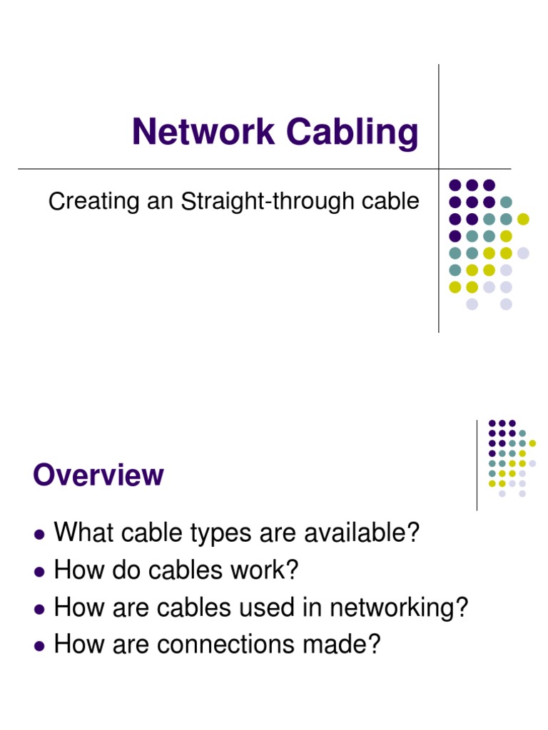 Network Cabling: Creating An Straight-Through Cable | Download Free PDF ...