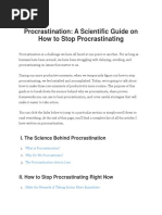 Procrastination: A Scientific Guide On How To Stop Procrastinating