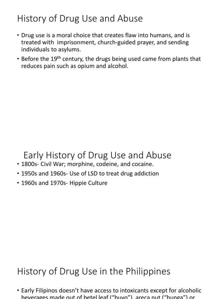 Evolution of Drug Use and Abuse | PDF | History