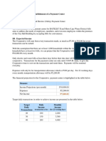 Project Proposal Title: Establishment of A Payment Center I. Project