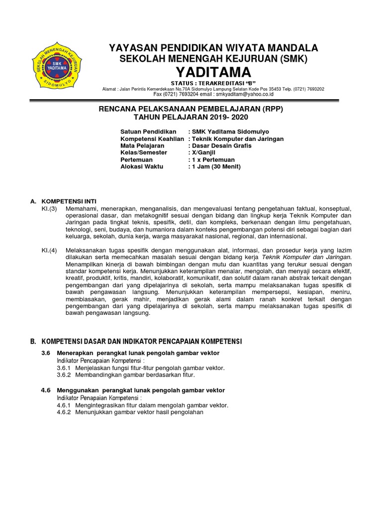 Tugas Akhir 1 Rpp Suprapto Supriyono Pdf