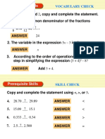 Prerequisite Skills: Vocabulary Check