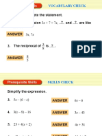 Copy and Complete The Statement. 1. in The Expression 3x + 7 + 7x, and Are Like Terms. ? ?