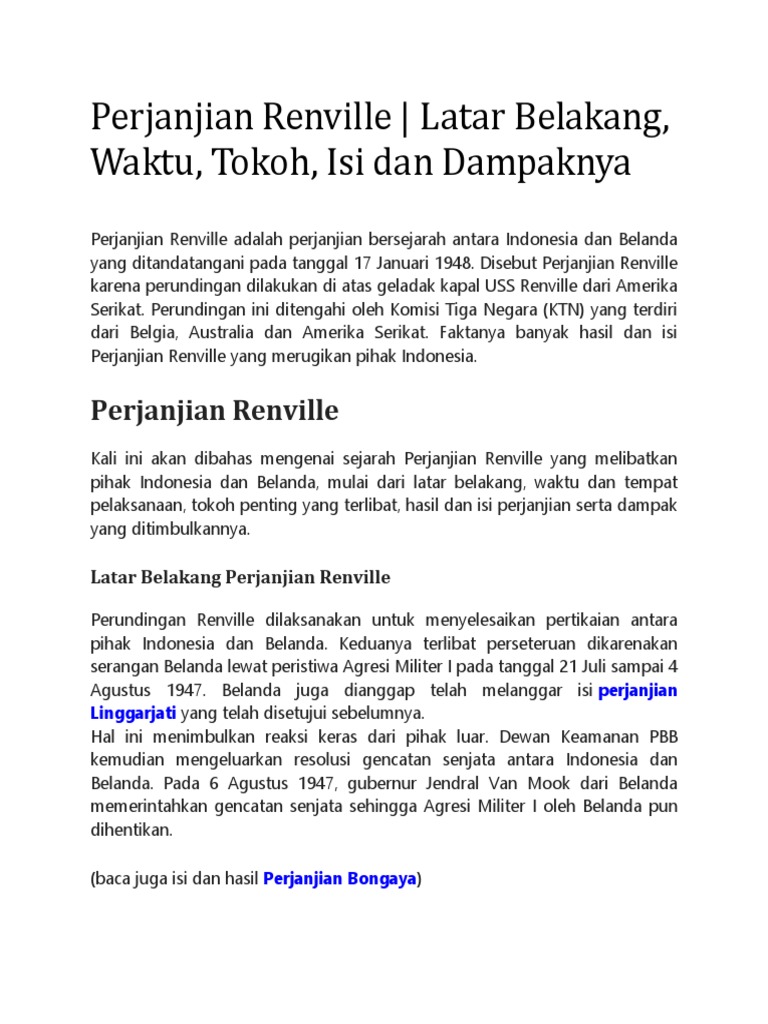 Perjanjian Renville Pdf
