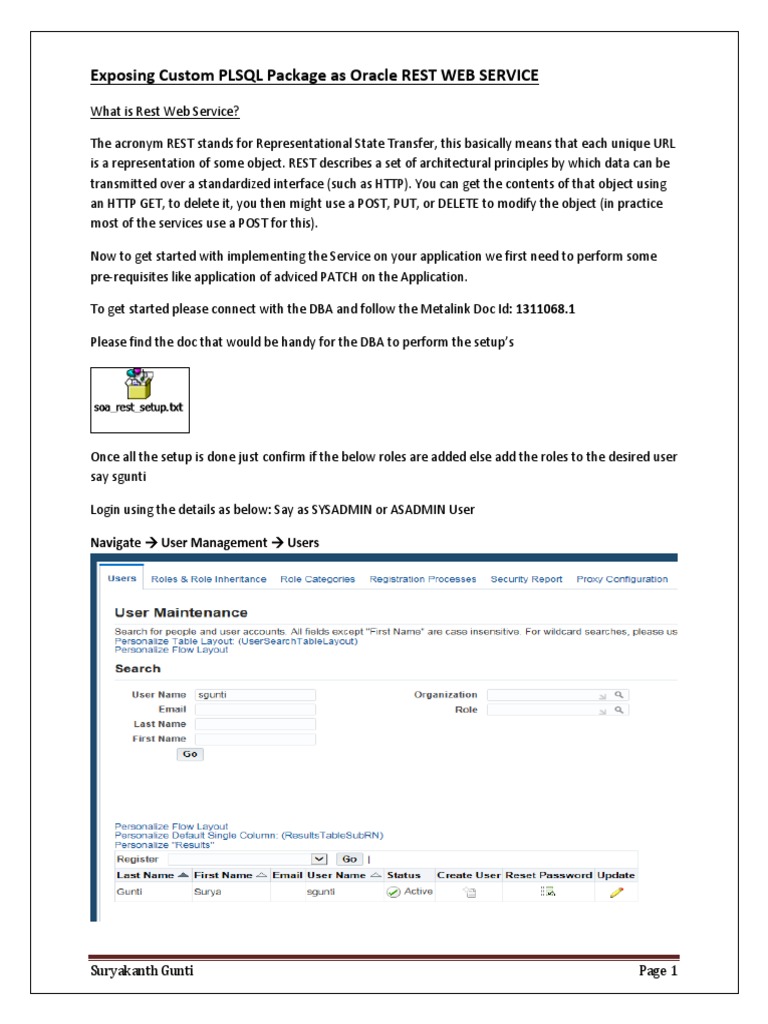Exposing PLSQL as Oracle REST Service | PDF | Representational State ...