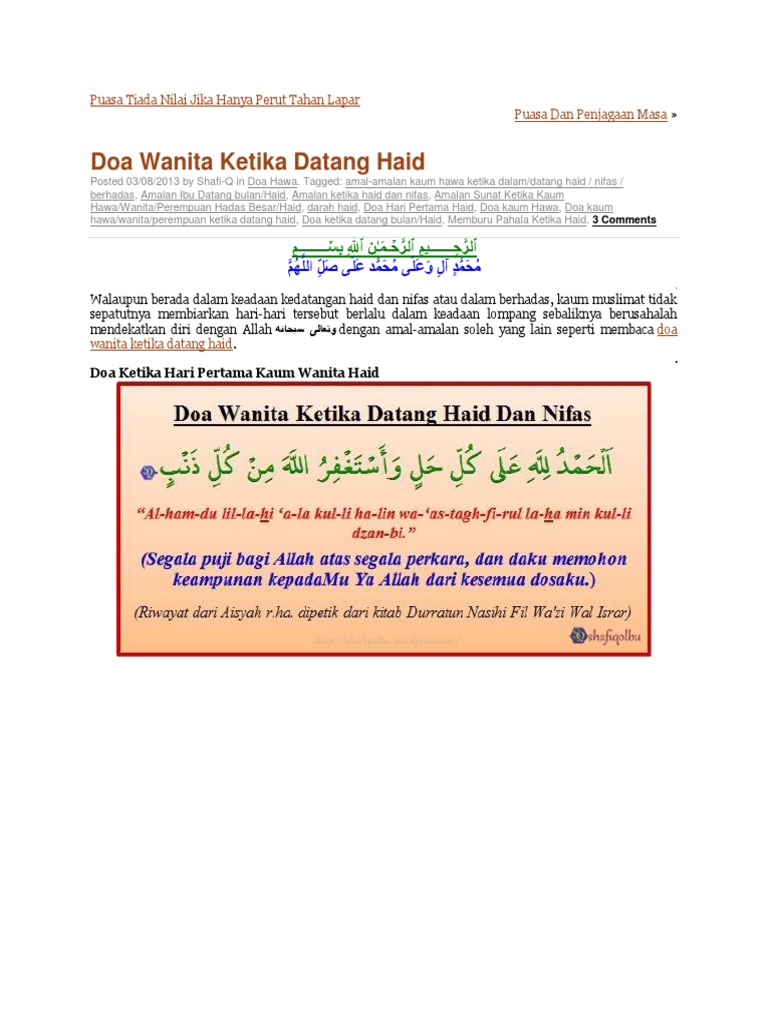 Doa Datang Haid Pdf