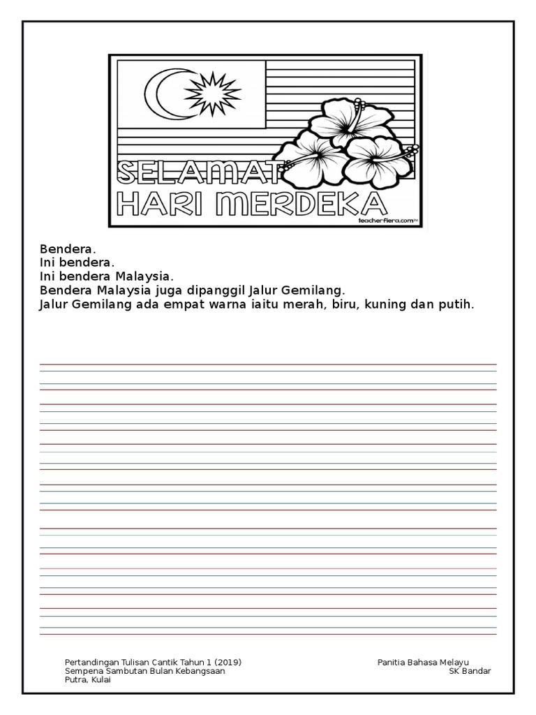 Pertandingan Tulisan Cantik Tahun 1 | PDF