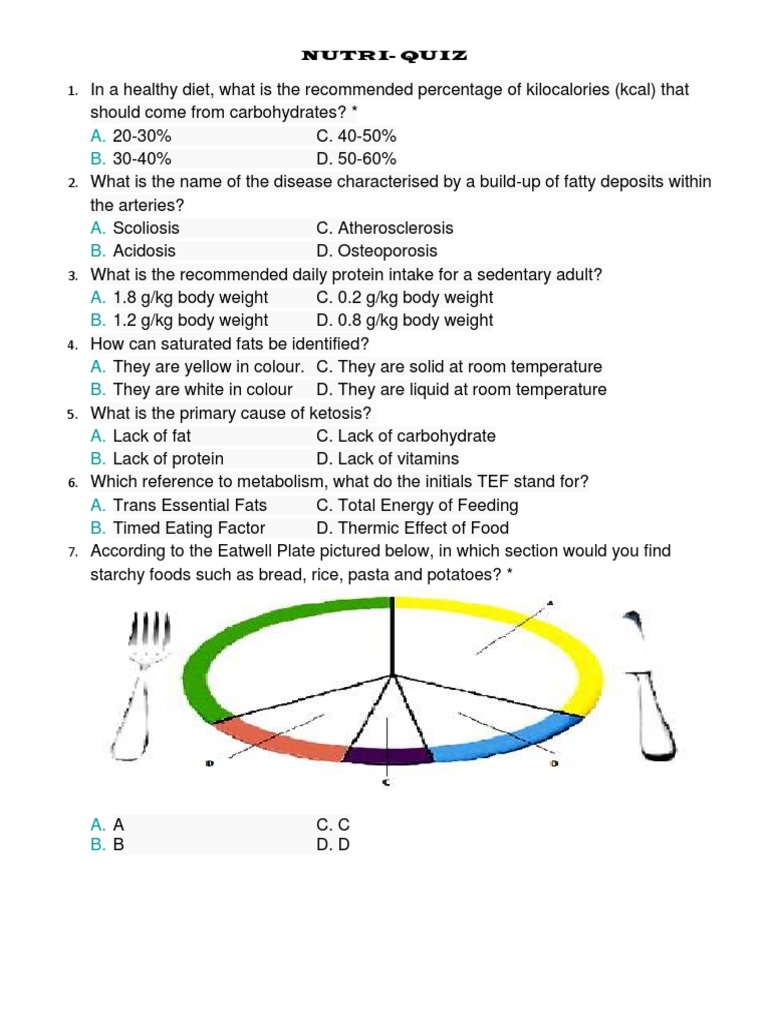 Nutri Quiz | PDF | Vitamin A | Dieting