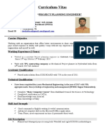 Curriculum-Vitae: Post Applied For: "Project Planning Engineer" Abbas Sharif