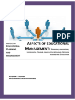 Spects of Ducational Anagement: Ducational Lanning AND Management
