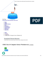 CBSE Class 10 Computer Science Worksheet (6) Practice Worksheet For Computers