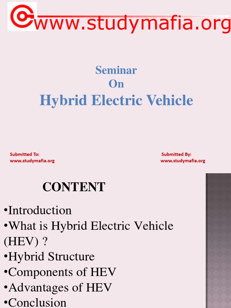 Overview of Hybrid Electric Vehicles | PDF | Electric Vehicle | Hybrid ...