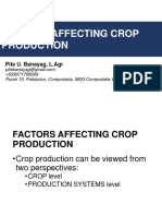 Factors Affecting Crop Production: Pite U. Banayag, L.Agr