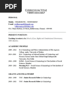 Curriculum Vitae Vidhyasagar.P: Present Position