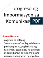 Pagprogreso NG Impormasyon Sa Komunikasyon Unit 2 Komfil