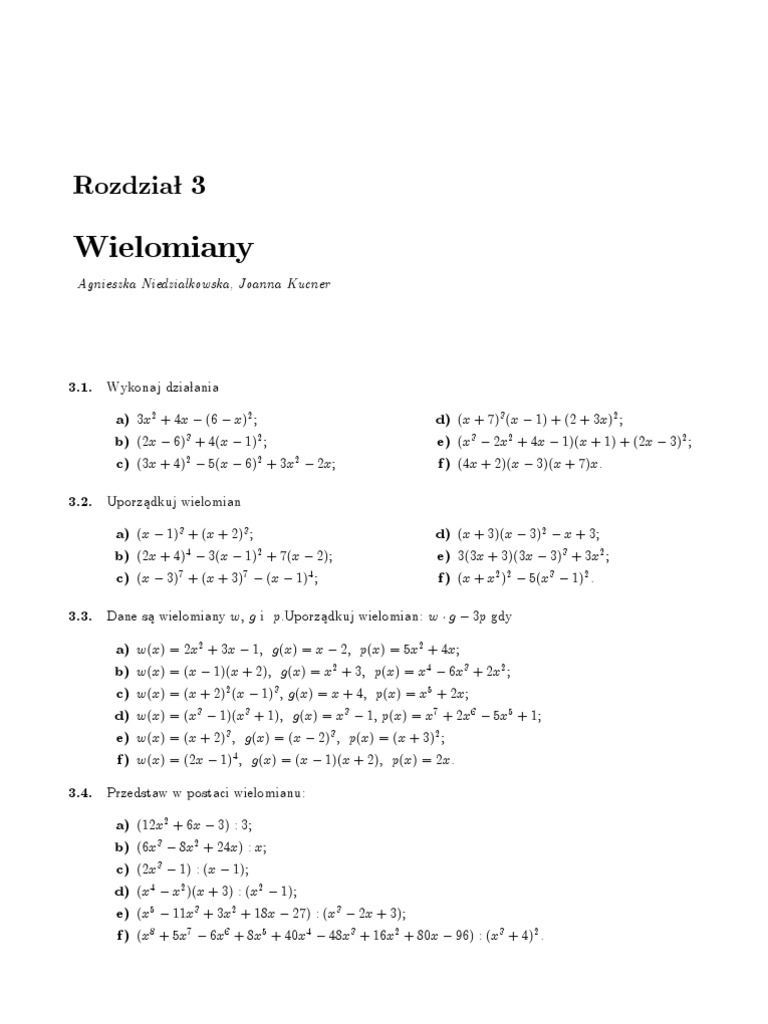Wdam 3 Wielomiany