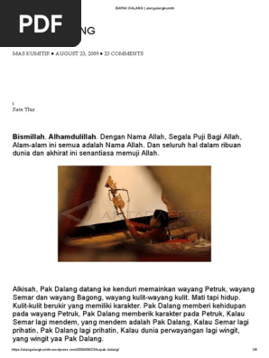 Dapatkan Gambar Bapak Dalang Alangalangkumitir Terkeren oleh www.katacinta.co