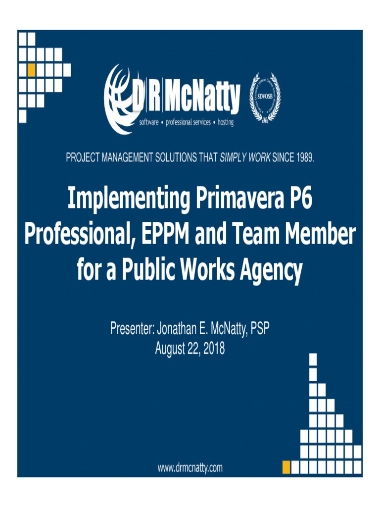 Implementing Primavera P6 for Public Works | PDF | Computing | Software