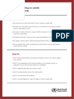 Responsible Reporting On Suicide - Quick Reference Guide 2017 WHO-IASP - Dos Donts One Pager