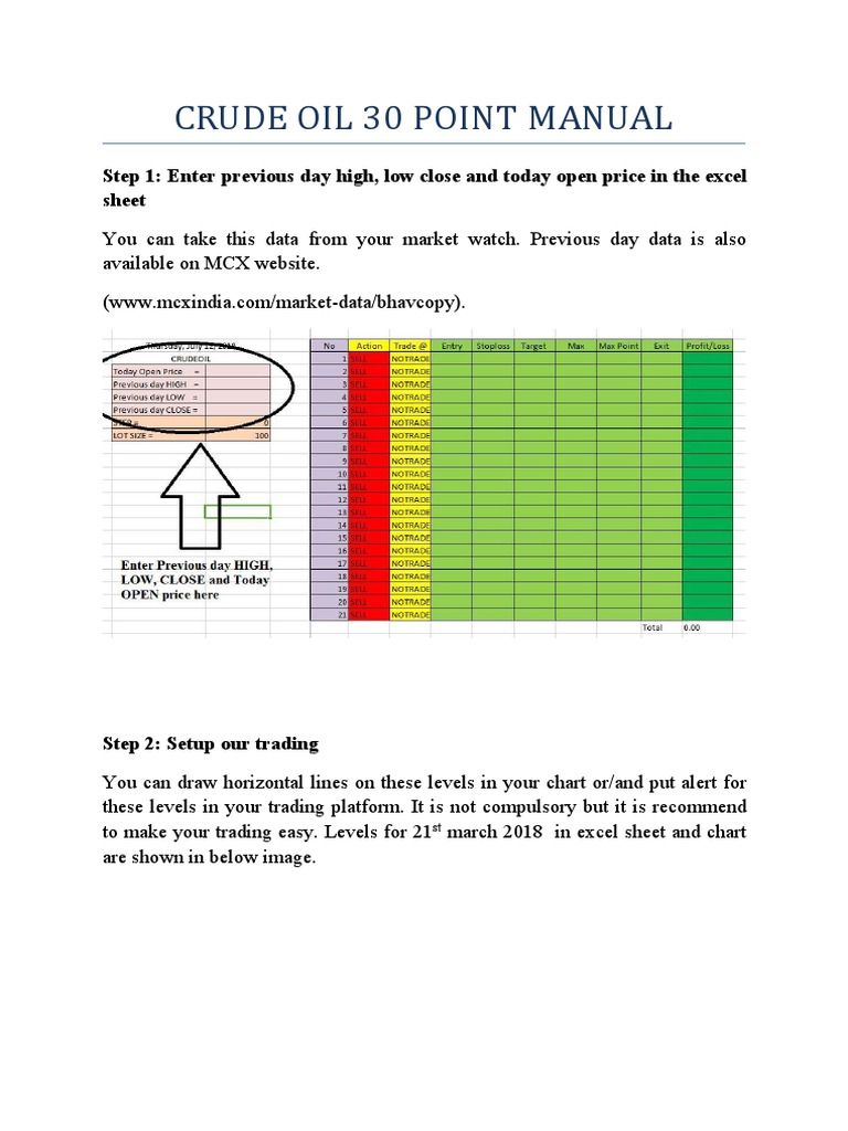 Crude Oil 30 Point Manual PDF | PDF | Marketing | Economies