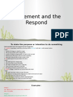 Agreement and Purpose Responses