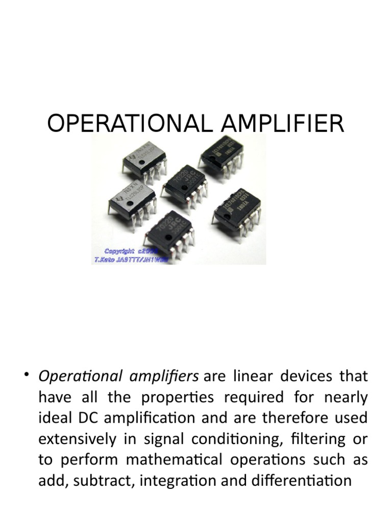 Operational Amplifier PDF Operational Amplifier Amplifier
