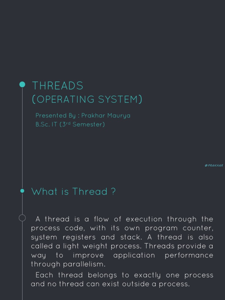 Thread (Operating System) | PDF | Thread (Computing) | Process (Computing)