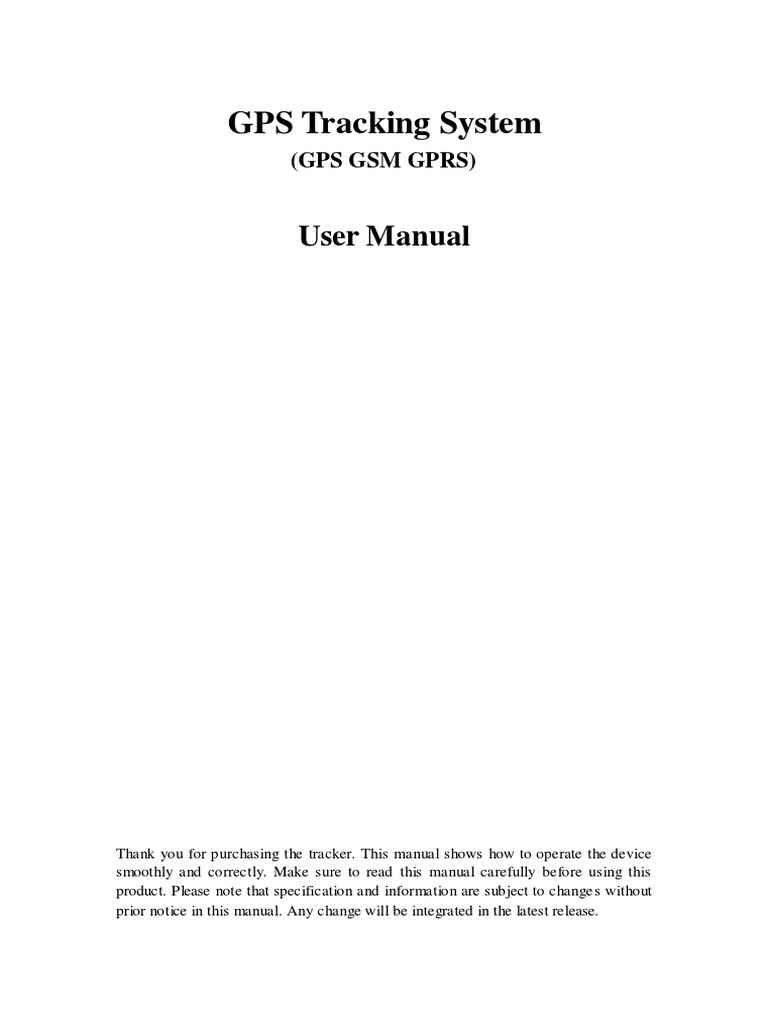 GT02 GPS Tracker User Manual | PDF | General Packet Radio Service ...