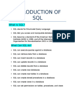 Introduction of SQL