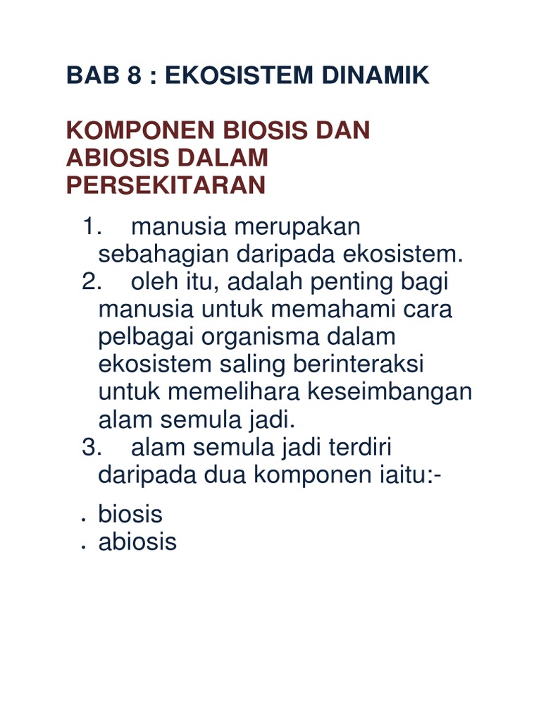 Folio bIO Bab 8 | PDF